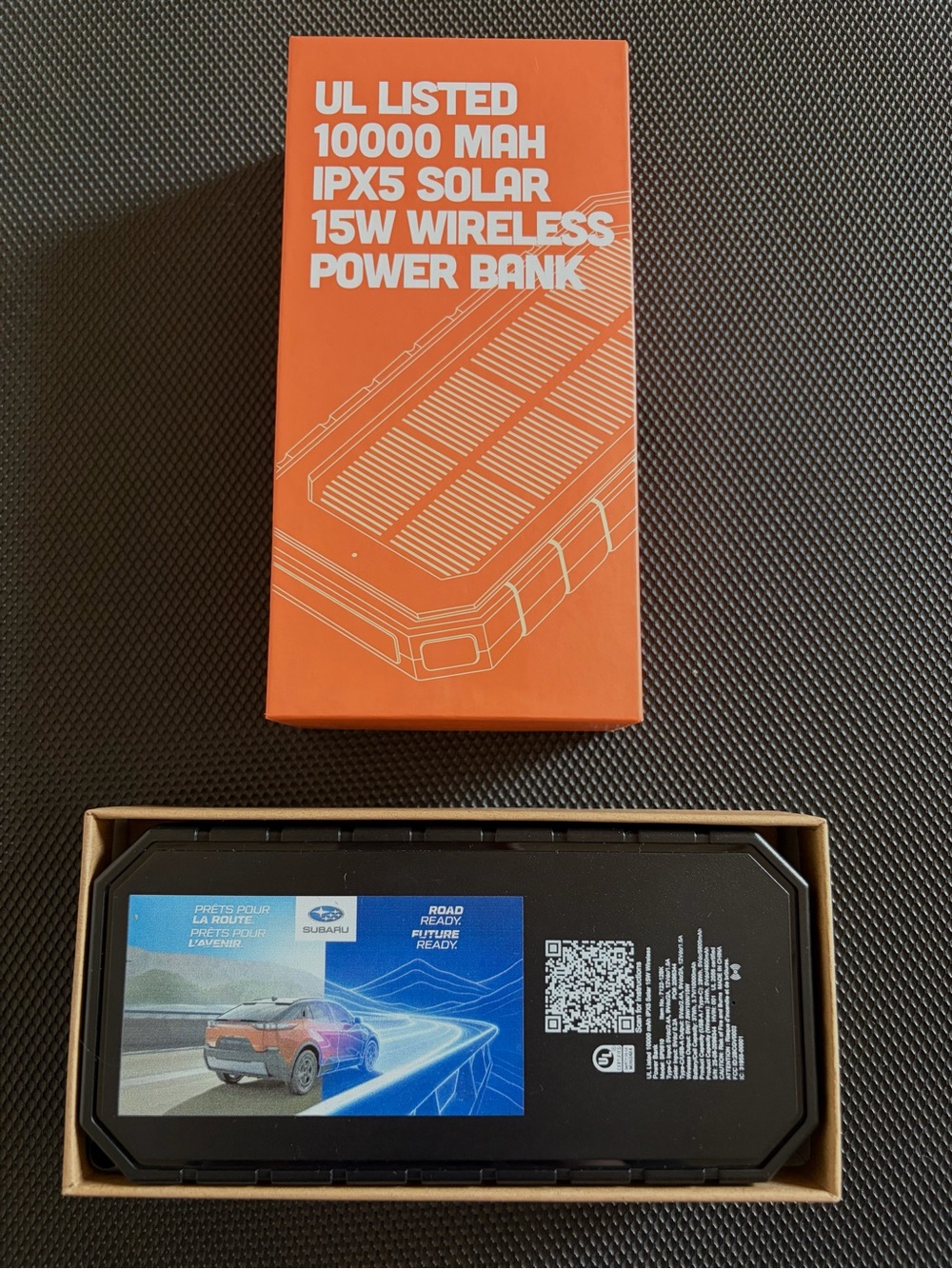 Subaru Solar Wireless Power Bank 10000mAh New In Box
